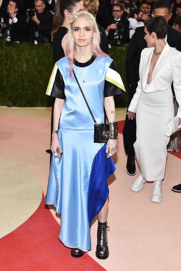 Grimes wearing Louis Vuitton